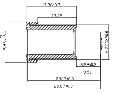 Водоустойчивое 1/3&quot; объектив F2.0 12mm HFOV с ясными изображениями