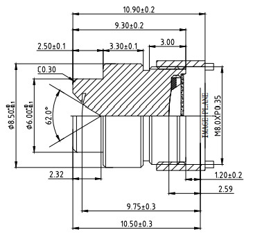 Ø8.0(AA) EFL4.32mm Car Digital Fatigue Monitoring Lens 1.3MP/2MP Высокая четкость автомобильного объектива
