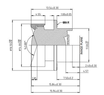 EFL2.2mm Car Digital Cabin Management System Lens, передний край лица диаметром Ø14,2MP высоких пикселей