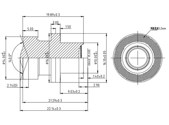 Алюминиевый широкоугольный объектив ADAS EFL4.48mm F/NO.1.6 HD Рыбоглазый объектив