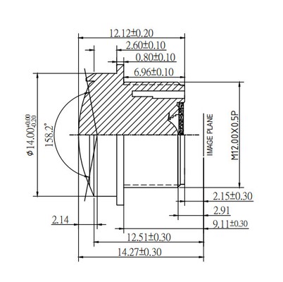 1G3P Сокращенная версия Автомобильная камера EFL1.2mm F/NO,2.4 водонепроницаемость IP69K